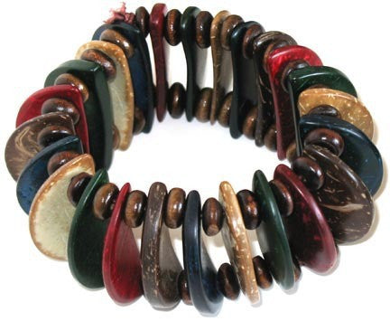 Coconut Stretch Bracelet - Iris - Natural Artist