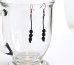 Black Rain Forest Seed Drop Earrings - Natural Artist