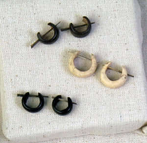 Brown Coconut Cuff Earrings - Natural Artist